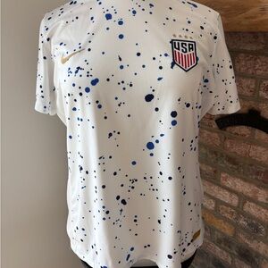 Nike USA White and Blue Speckle Jersey